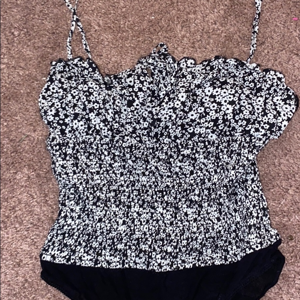 free people floral body suit